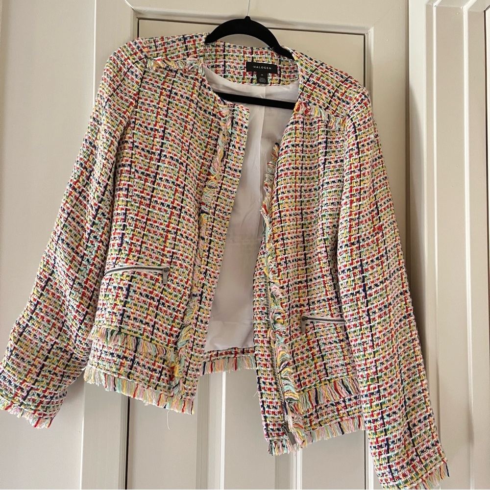 Women's Multicolor Tweed Jacket Never worn.